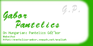 gabor pantelics business card